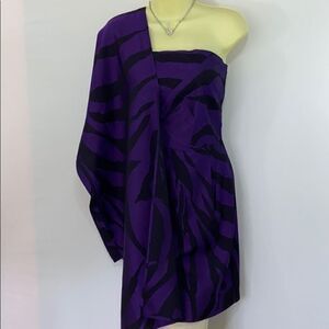 SEE by CHLOE STELLA MCCARTNEY DRESS VIOLET STRAPLESS W/ SHAWL EXCELLENT …